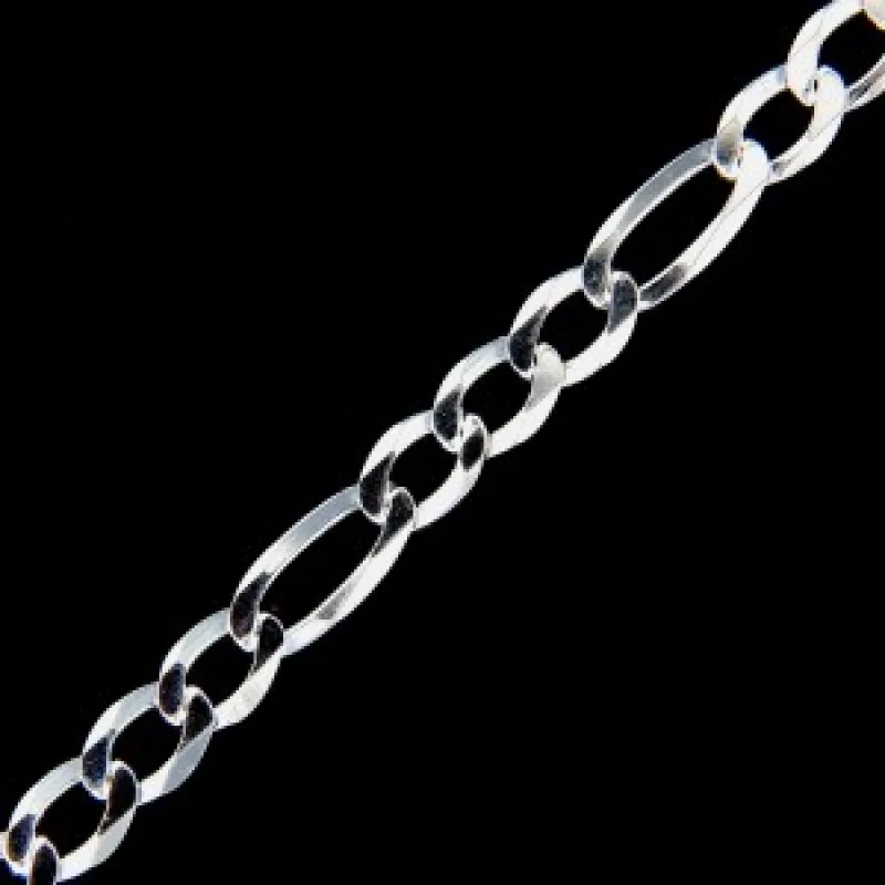 Strieborná retiazka KA FIGB140RH, 21 cm, 9.00 g