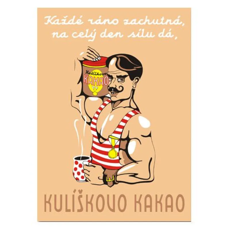 Plechová cedule Kulíškovo Kakao, Světlé 150x200 mm
