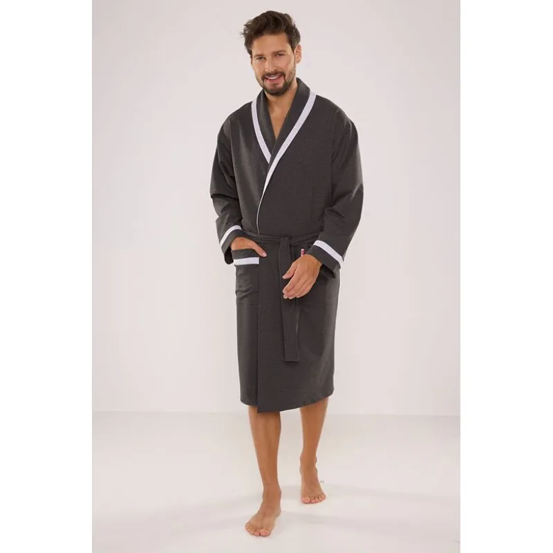 Pánsky župan Bruno III tmavo sivý XL