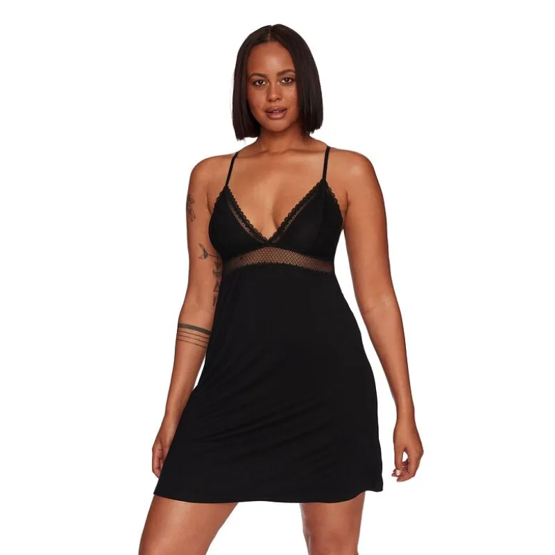 Dámska nočná košieľka Cafer čierna L