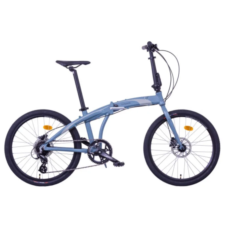 LIBERTY Skládací kolo HYPERION 8spd Hydro 24" 2026 šedé, Přední vidlice Odpružená