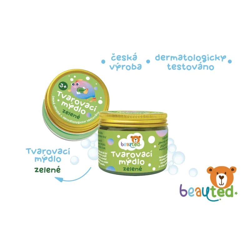 beauted Tvarovací mýdlo zelené beauted v uzavíratelné dóze