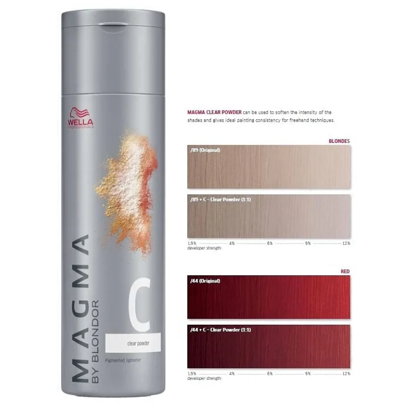 WELLA Professionals Magma By Blondor 120g - Clear Powder domiešavač, pre studené tóny