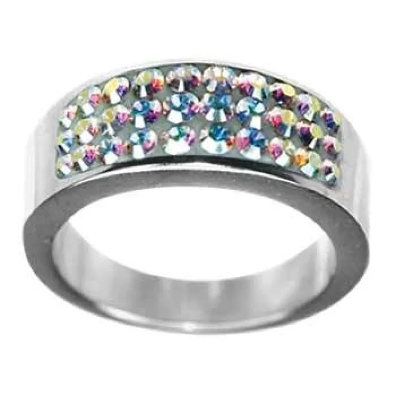 Prsten RSSW04 czab s krystaly Swarovski Elements TRIBAL RSSW04 CZAB, 52