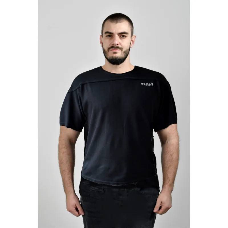 Fitness funkčné tričko NIIN BodyGym Pro - M, čierna sýta