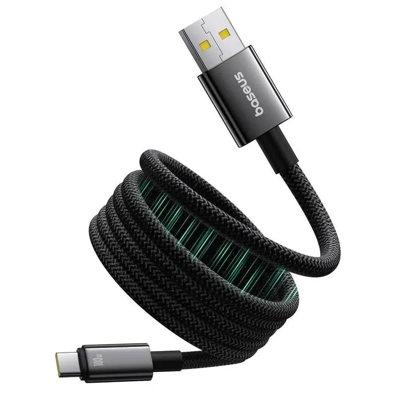 NONAME Baseus Magnetický nabíjecí kabel Tungsten USB/USB-C 1m 100W černý 6932172662349