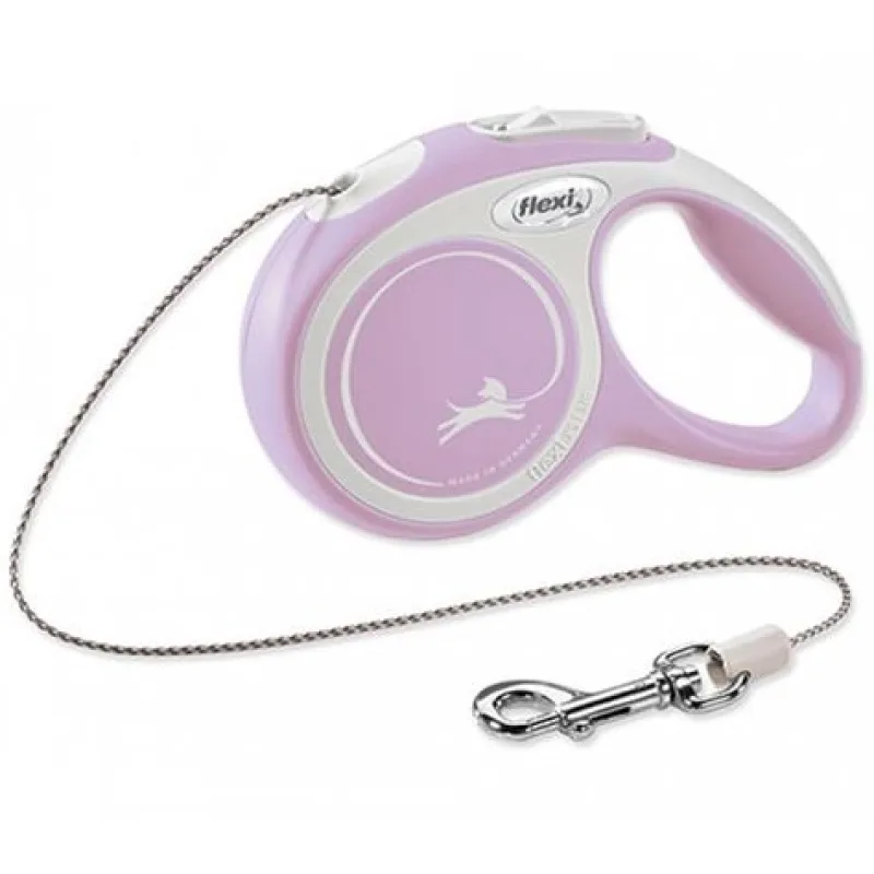 Vodítko Flexi New Comfort M lanko 5 m (do 20 kg) svetlo ružová