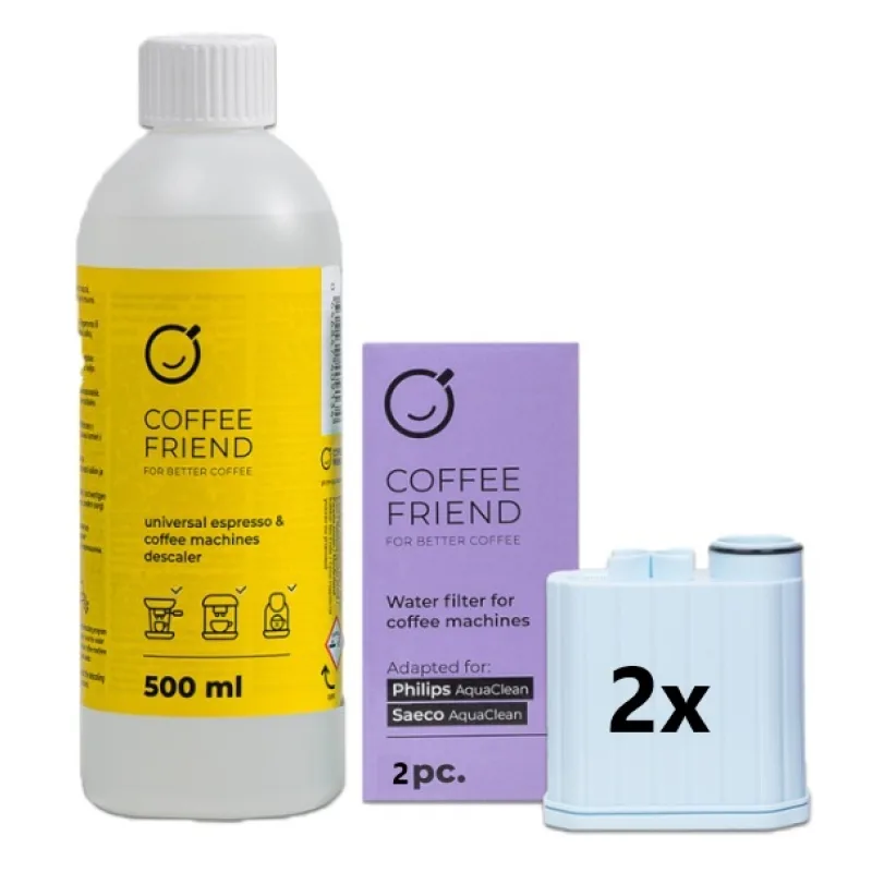 Coffee Friend 2x pre kávovary Philips / Saeco + odvápňovač Coffee Friend 500 ml