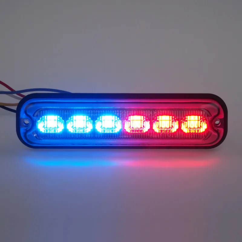 PREDATOR 6x4W LED, 12-24V, červeno-modrý ECE R10 br006RB