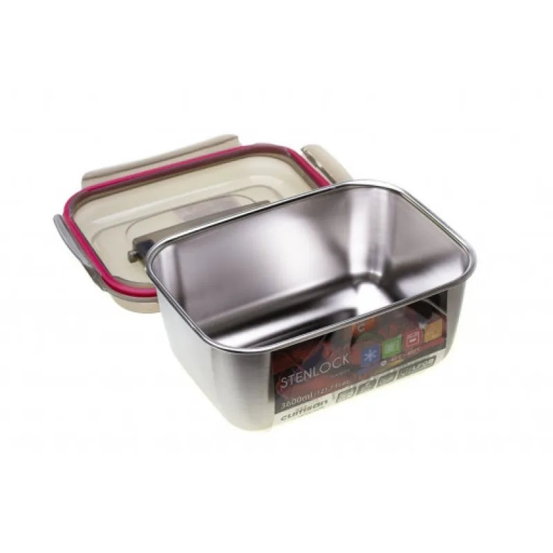 Nerezová obdelníková dóza Cuitisan s uchem 3600ml