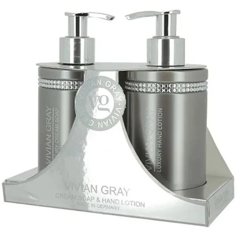 VIVIAN GRAY CRYSTALS GREY Cream Soap + Hand Lotion 2x250ml - tekuté mydlo + mlieko na ruky