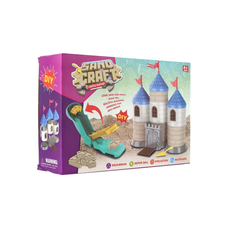 Teddies Stavebnica hrad s pieskom plast s doplnkami v krabici 28x19x8cm