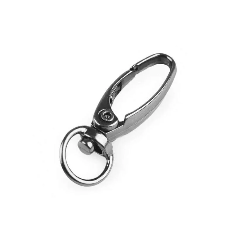 Kovová karabína prievlak 9 mm - čierny nikel