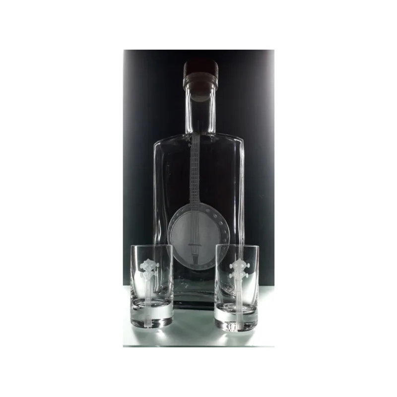 DaMirs Lahev na kořalku + 6 skleniček (banjo)