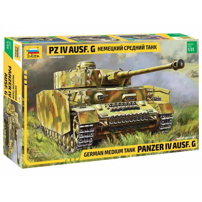 Zvezda Model Kit tank 3674 - Panzer IV Ausf.G (1:35)