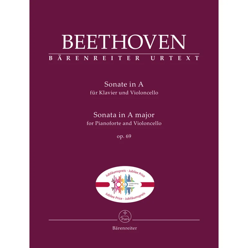 Bärenreiter Sonáta in A major for Piano and Violoncello