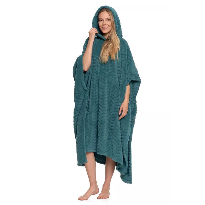 Mikinová deka Tomte zelená pletený vzor uni