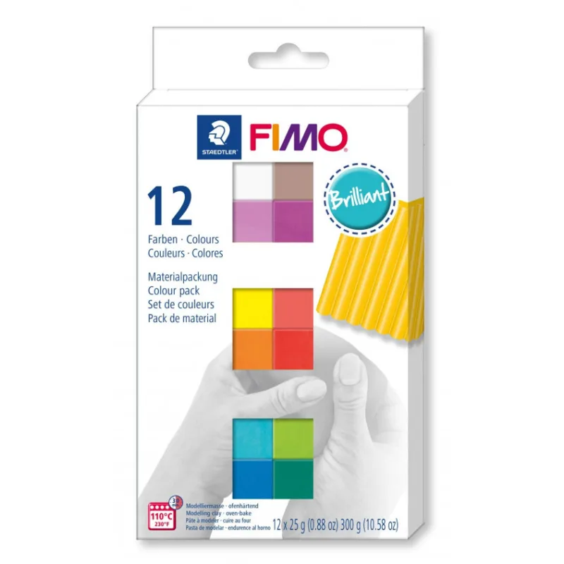 Sada FIMO Soft 12 barev, 25g BRILLIANT