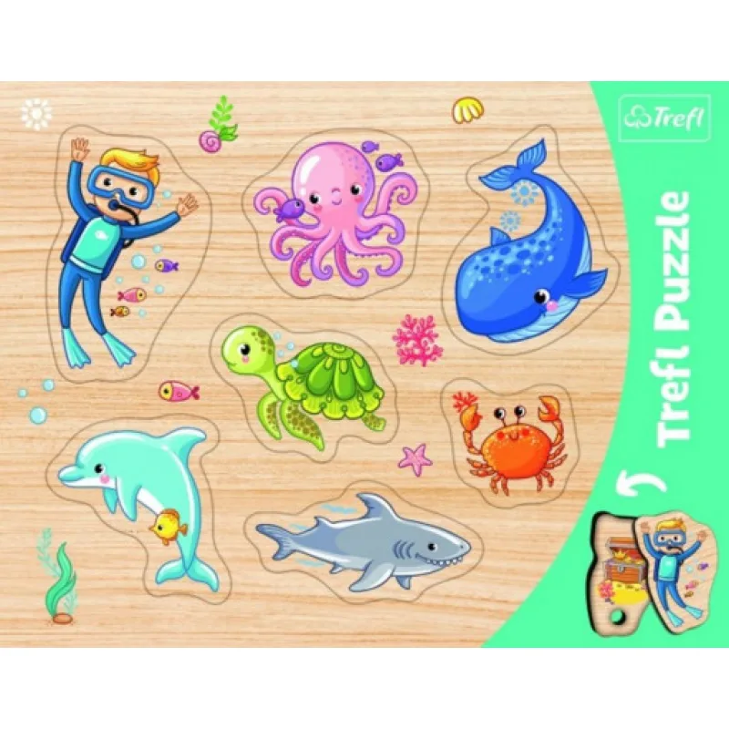 Dětské deskové puzzle Mořský svět, 37x29cm