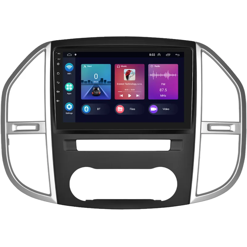 Podofo 2DIN autorádio PEV33 Android, Mercedes-Benz Vito III B595