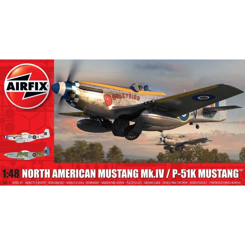 Airfix Classic Kit lietadlo A05137 - North American Mustang Mk.IV (1:48)