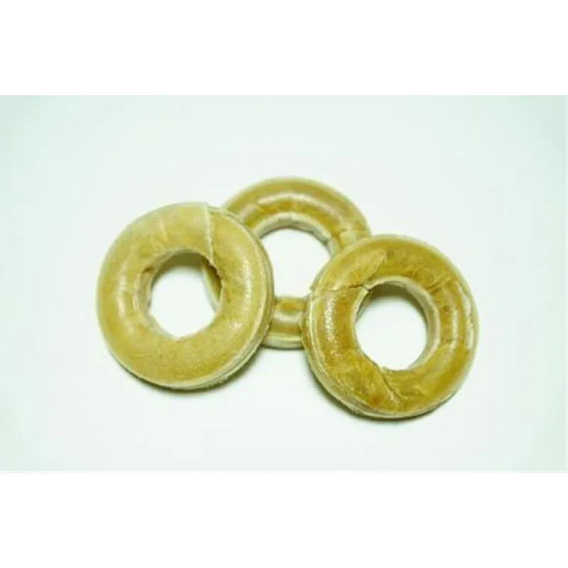 Salac Koliesko z bielej kože 6 cm, 10 ks