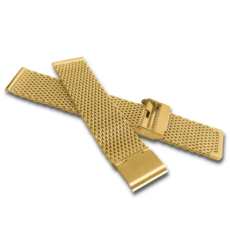 Oceľový remienok na hodinky Mesh Band Gold LAVVU LPSNG20