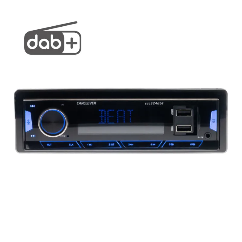 1DIN 12/24V DAB+/FM autorádio Bluetooth/USB/SD/AUX, odnímatelný panel scc324dbt