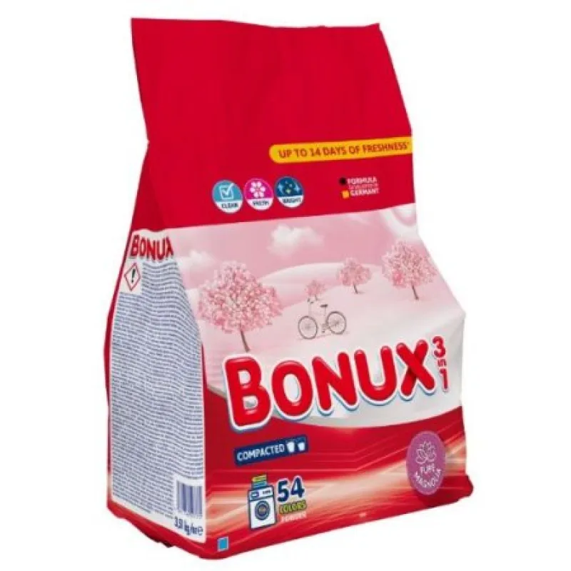 Bonux Pure Magnolia prací prášok 3,51kg na 54 praní