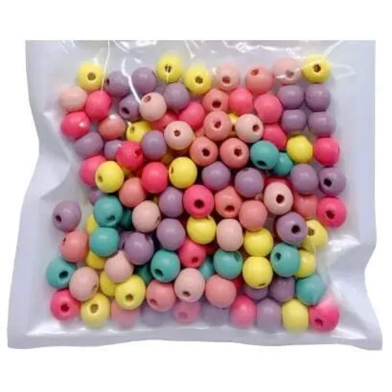 Farebné korálky 8mm pestré - VÝHODNÉ BALENIE 130KS