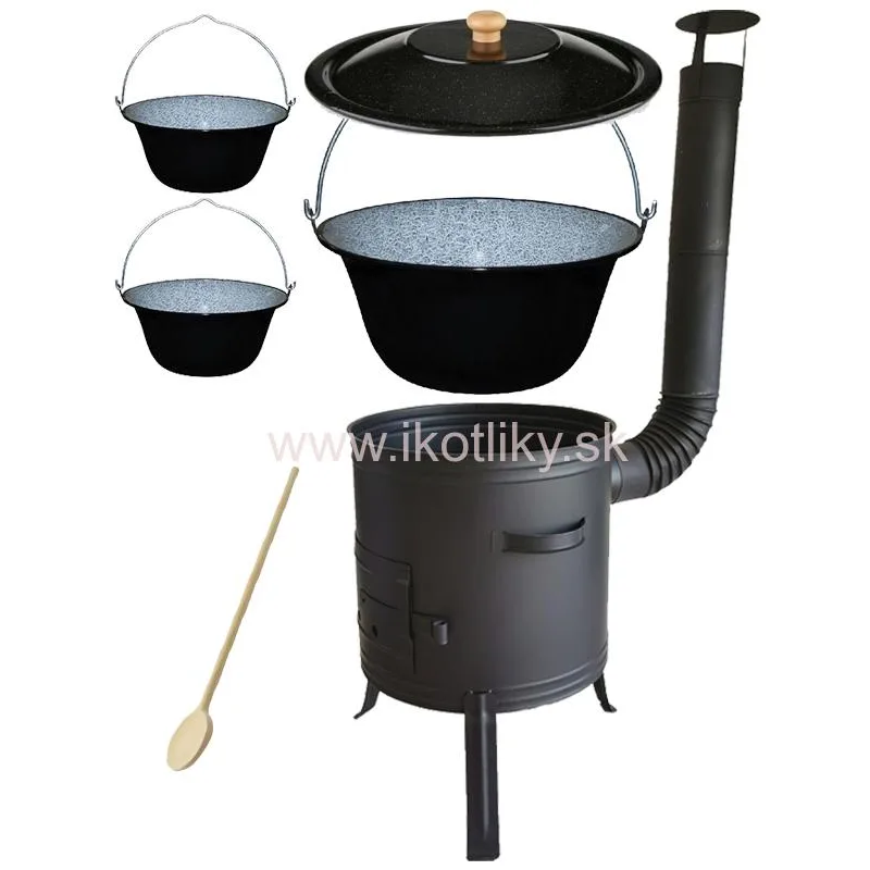 Smaltovaný kotlík 30L s ohňovzdornou kotlinou