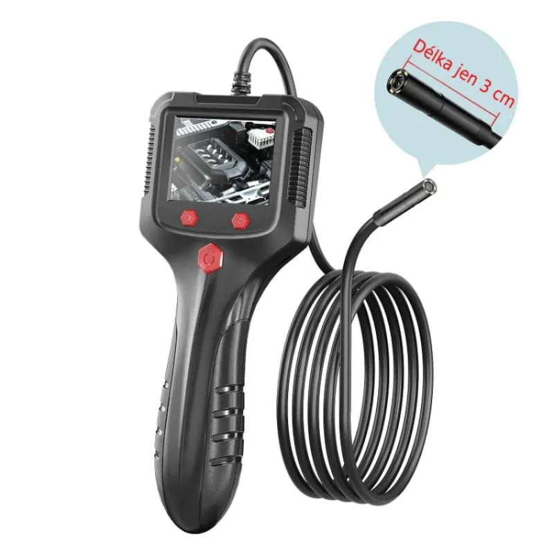 W-Star Endoskopická kamera LEP100-5 sonda 8mm, 1080P HD LCD 2,4" kabel 5m polotvrdý LEP100-5