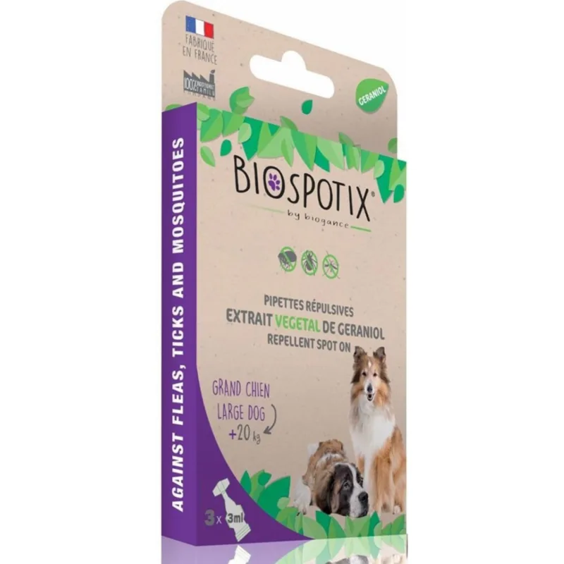 BIOGANCE Biospotix Dog spot-on L-XL s repelentným účinkom 3 x 3 ml
