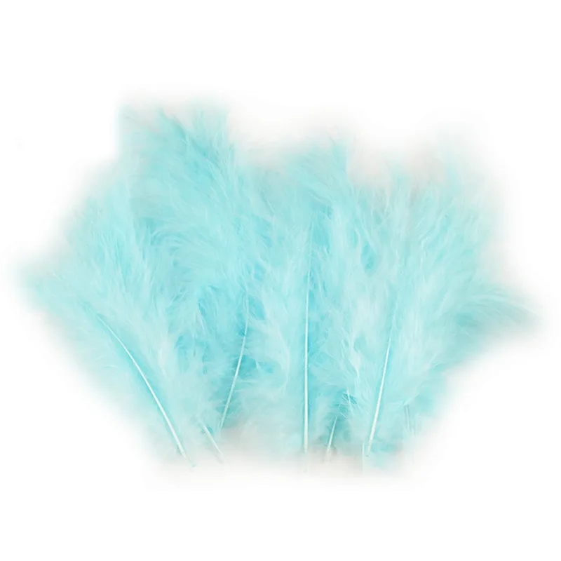 Pštrosie perie farbené - nezábudkové