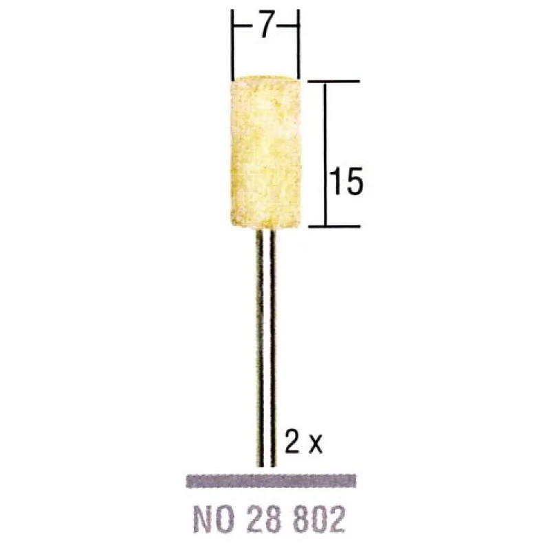 Leštiace telieska plstené 7mm valec PROXXON 28802