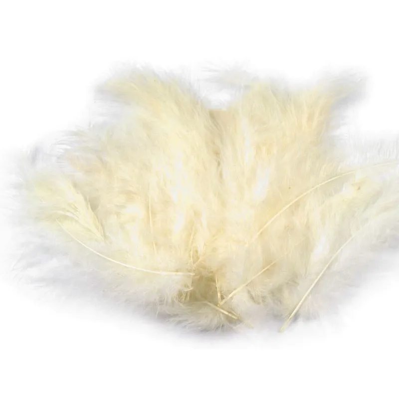 Pštrosie perie farbené - vanilková