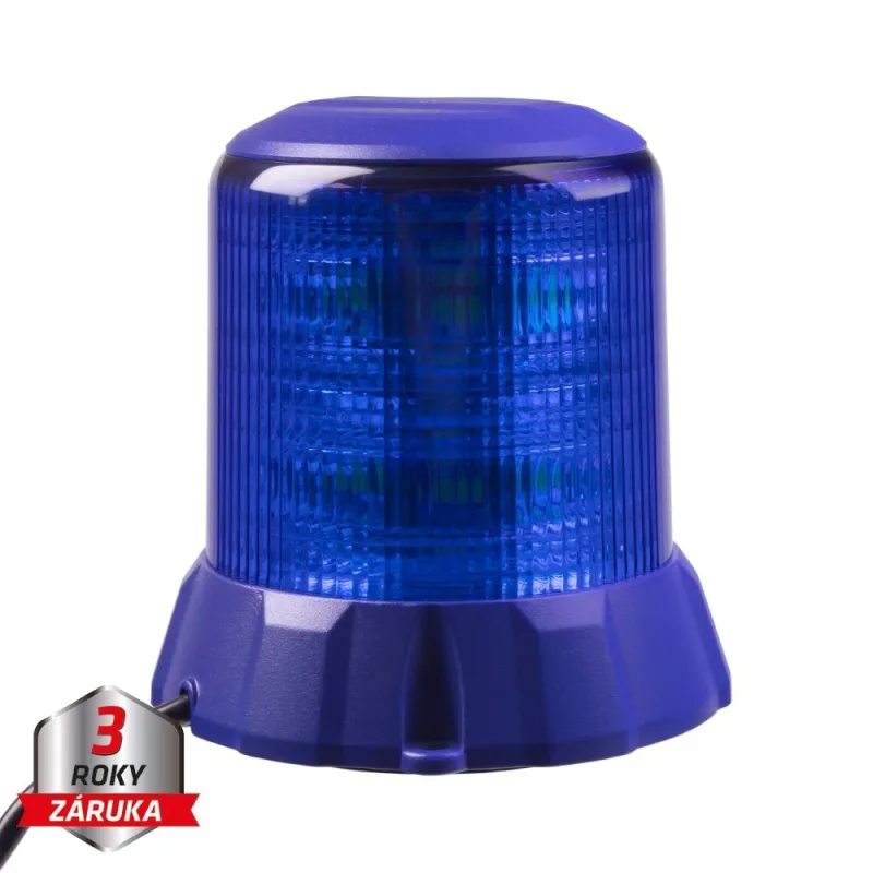 Robustní modrý LED maják, modrý hliník, 96W, ECE R65 wl406blu