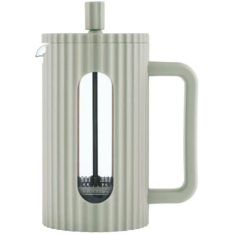 French press Klausberg KB-7750 – kanvica 600 ml na kávu a čaj s nerezovým piestom - olivová