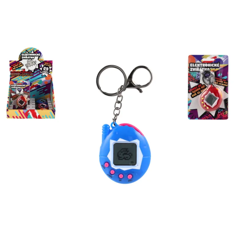 Teddies Zvířátko elektronické přívěsek plast 5x6cm na bat. 4 barvy se zvukem