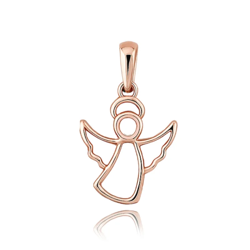 Elegantný zlatý prívesok z ružového zlata anjel Au 585/1000 0,55g MINET JMG0274WRP00