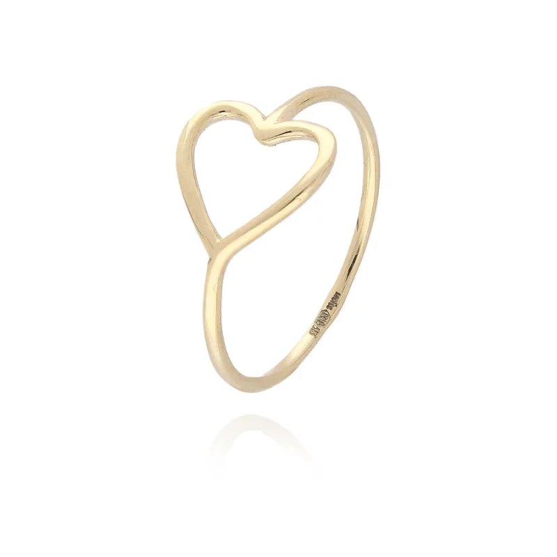 Prsteň ze žltého zlata SRDCE MOISS RA003025, 62, 1.10 g