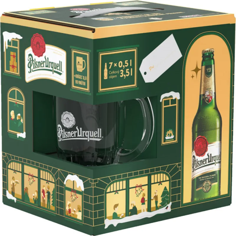 Pilsner Urquell pivo 7x500 ml + krígeľ