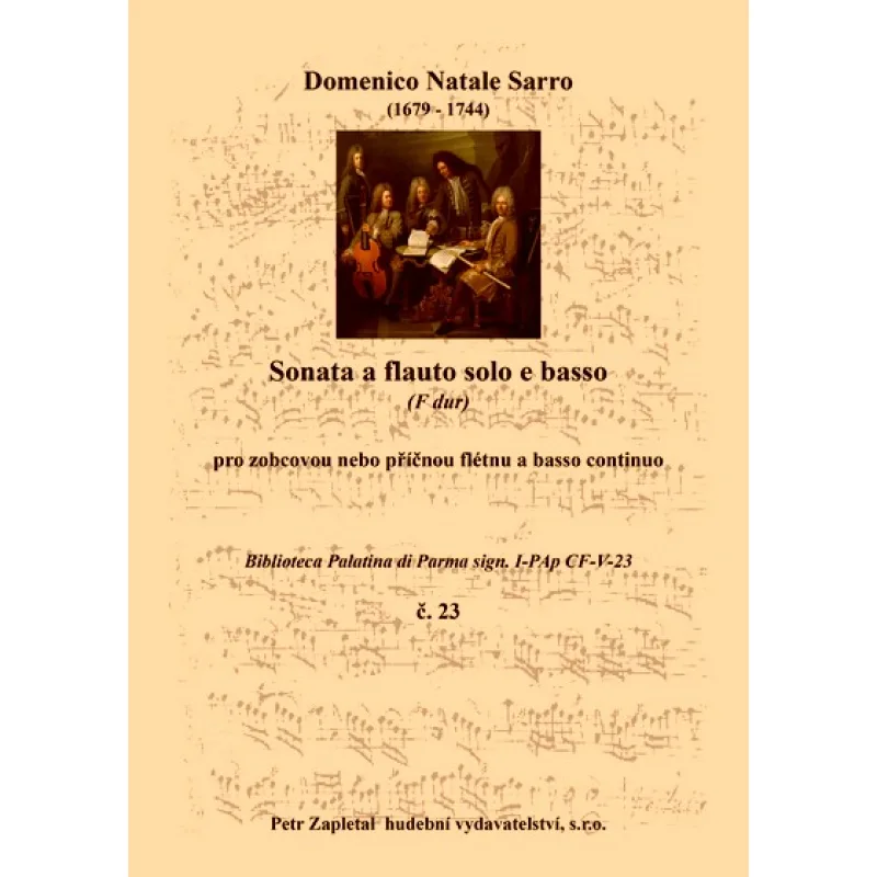 NotaNota Sonata a flauto solo e basso (Biblioteca Palatina 23)