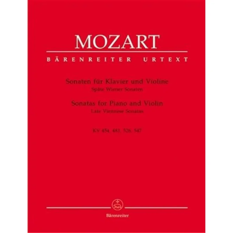 Bärenreiter Sonáty pro klavír a housle KV 454, 481, 526, 547 (Pozdní vídeňsk
