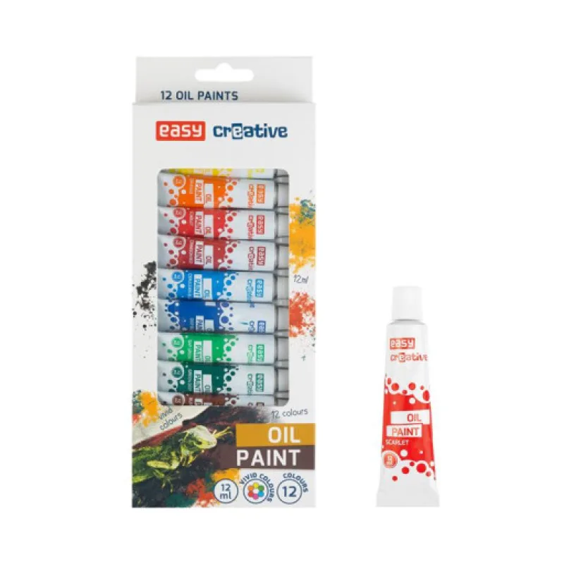 Easy Olejové barvy 12ml, 12 ks