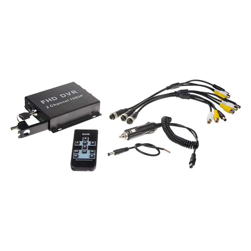 Full HD černá skříňka - se záznamem obrazu z dvou kamer, 1x slot SD dvr21c