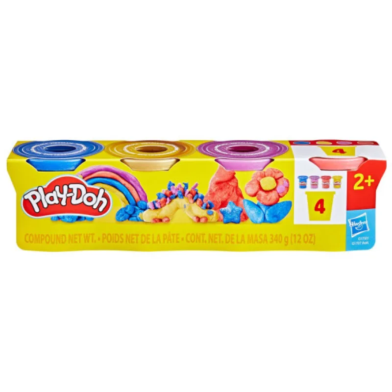 Hasbro Play-Doh 4ks kelímků metalické barvy