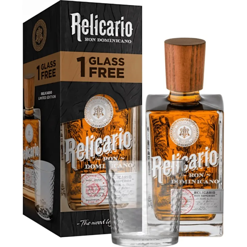 Relicario Ron Dominicano Superior + pohár 40% 0,7l