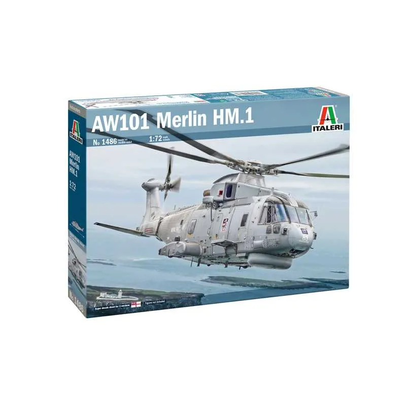 Italeri Model Kit vrtulník 1486 - AW-101 Merlin HM.1 (1:72)