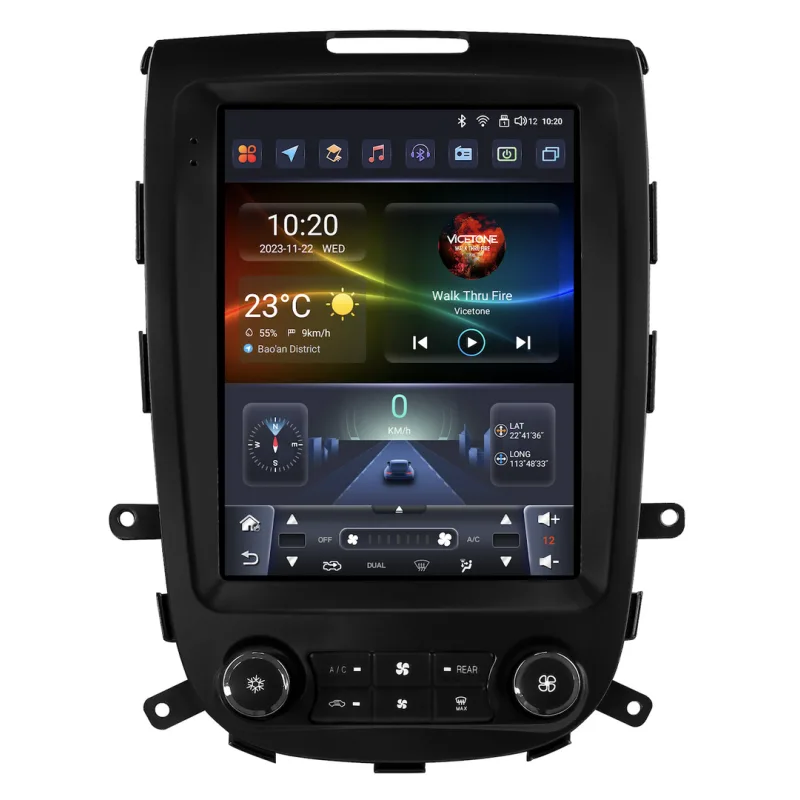 HIZPO HYSTF902 Autorádio 9,7“ Android 13 Hyundai Santa Fe 2 Barva: 4S9701 (4+32GB) - Černá CHR3302_4SCER